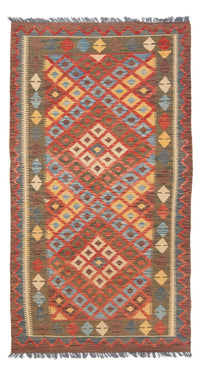 Tapis de couloir Tapis Kelim - Splash - 207 x 101 cm - multicolore