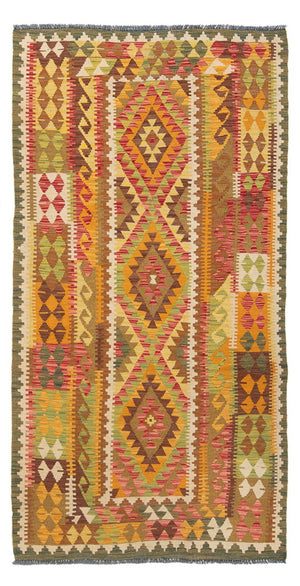 Tapis de couloir Tapis Kelim - Splash - 231 x 123 cm - multicolore