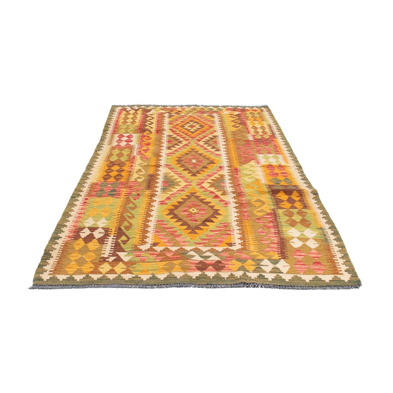 Tapis de couloir Tapis Kelim - Splash - 231 x 123 cm - multicolore