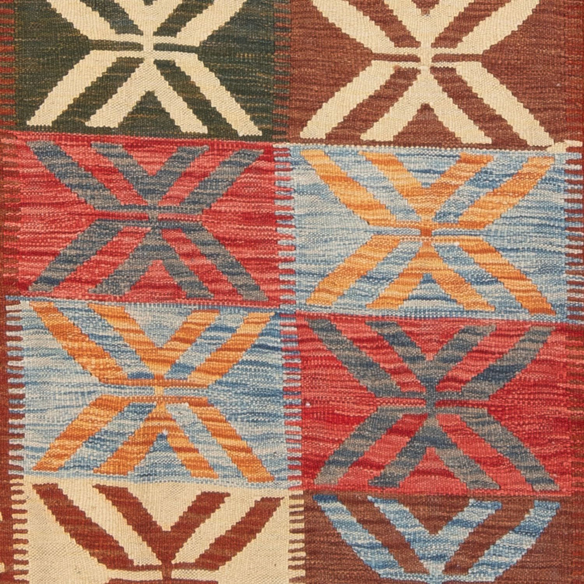 Tapis Kelim - Splash - 204 x 158 cm - multicolore