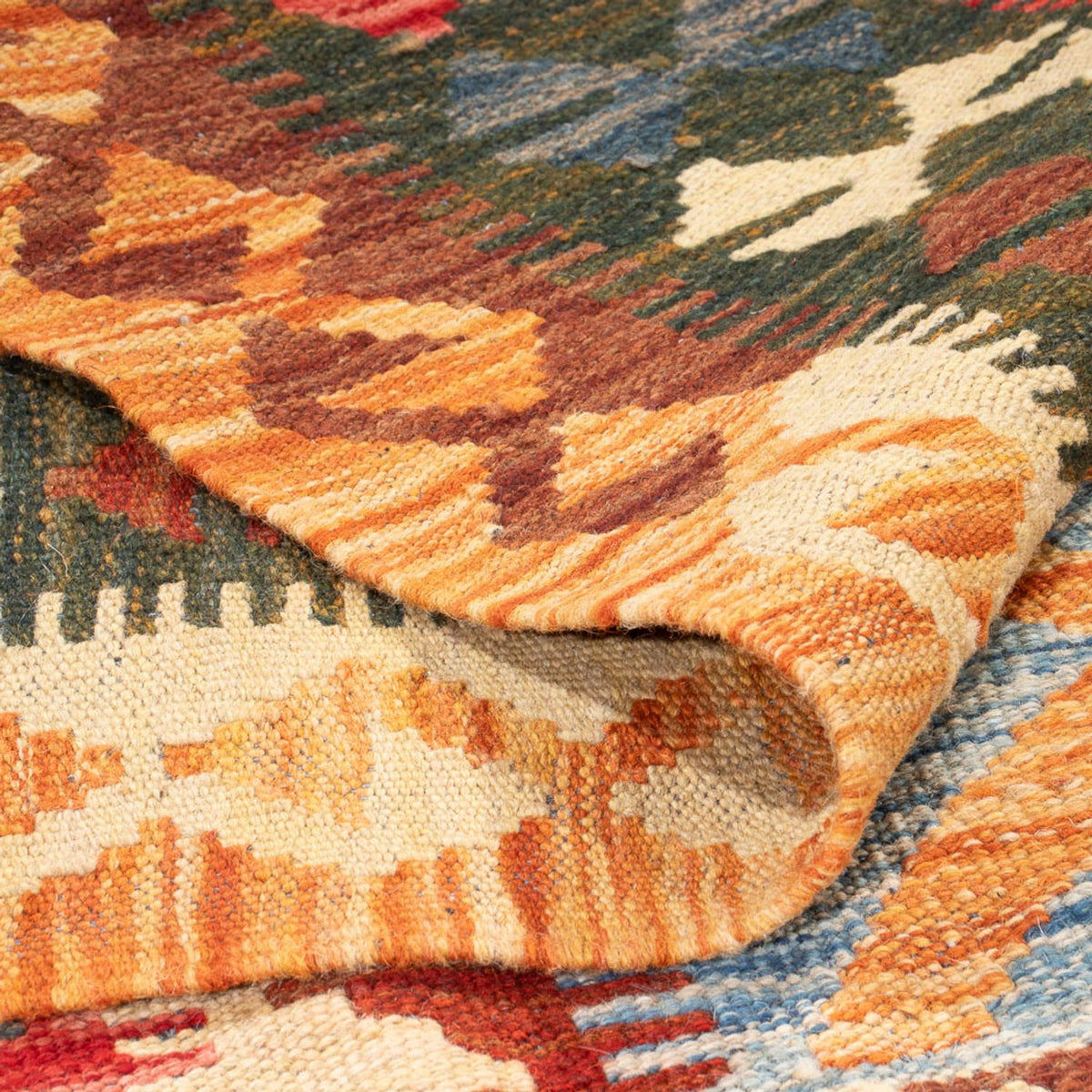 Tapis Kelim - Splash - 204 x 158 cm - multicolore