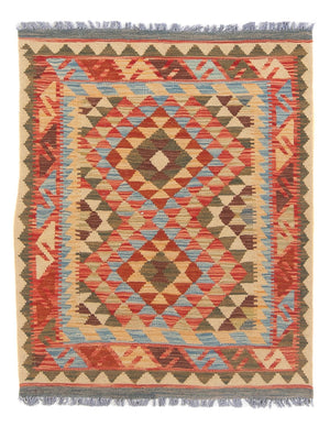 Tapis Kelim - Splash - 114 x 87 cm - multicolore
