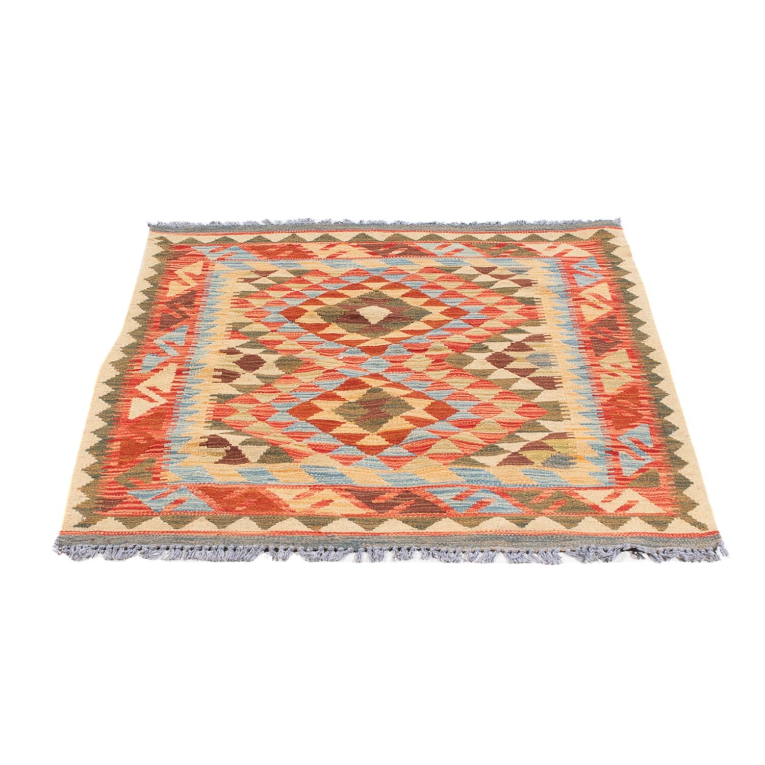 Tapis Kelim - Splash - 114 x 87 cm - multicolore