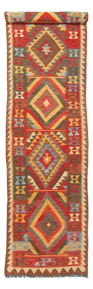 Tapis de couloir Tapis Kelim - Splash - 304 x 76 cm - multicolore