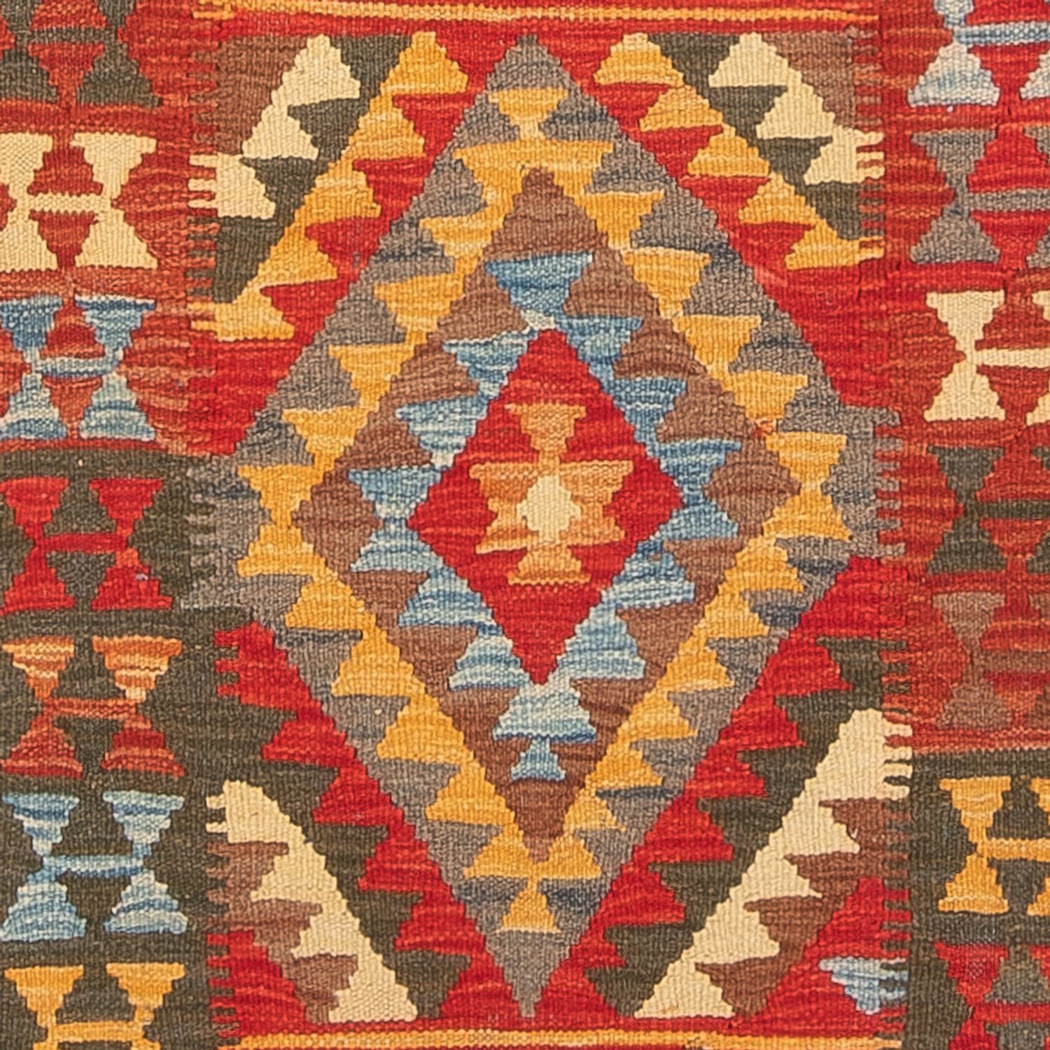 Tapis de couloir Tapis Kelim - Splash - 304 x 76 cm - multicolore