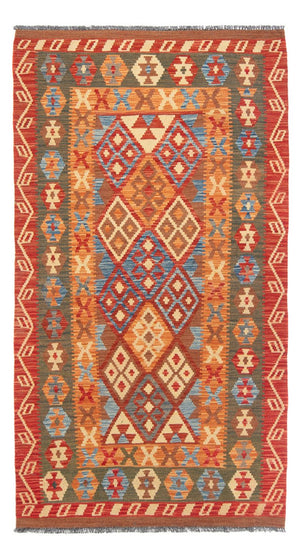Tapis de couloir Tapis Kelim - Splash - 206 x 104 cm - multicolore