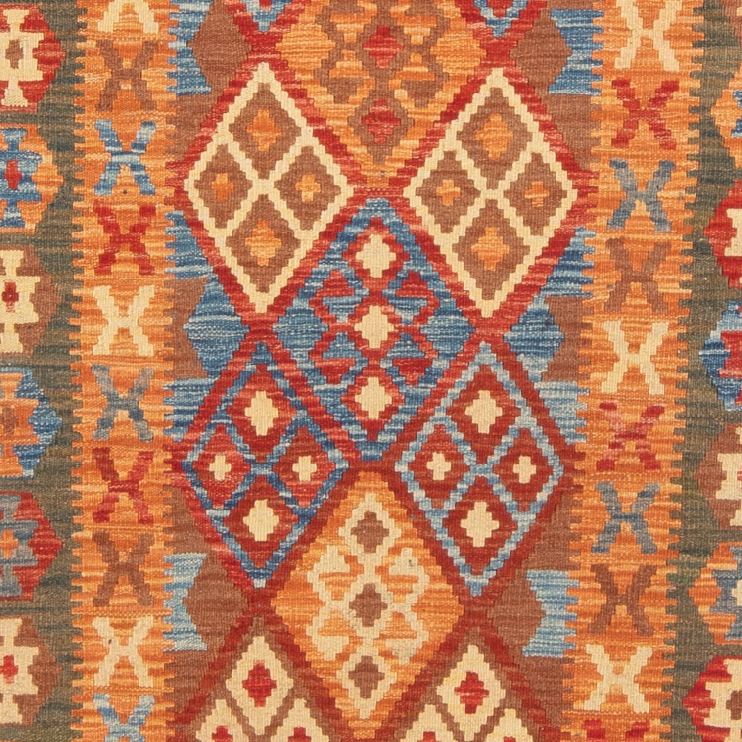 Tapis de couloir Tapis Kelim - Splash - 206 x 104 cm - multicolore