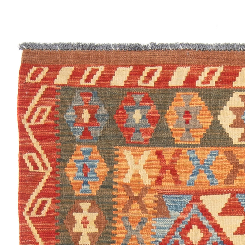 Tapis de couloir Tapis Kelim - Splash - 206 x 104 cm - multicolore