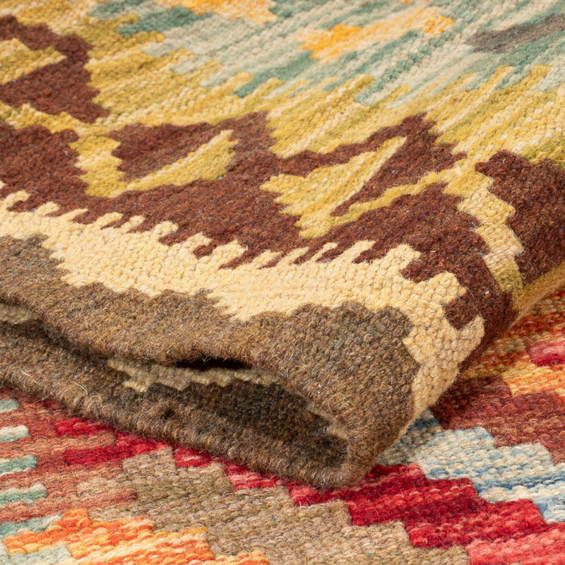 Tapis de couloir Tapis Kelim - Splash - 201 x 107 cm - multicolore