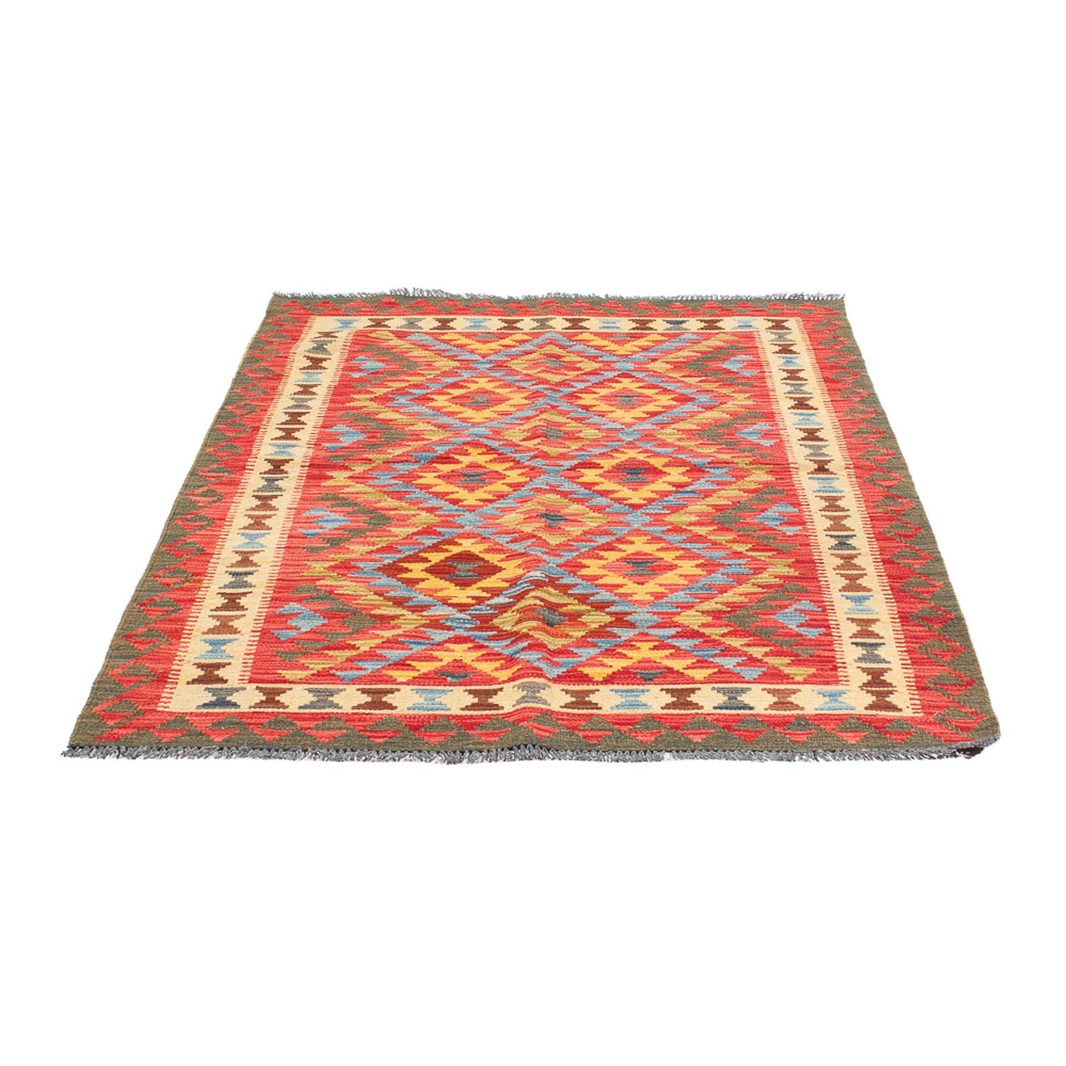 Tapis Kelim - Splash - 152 x 112 cm - multicolore