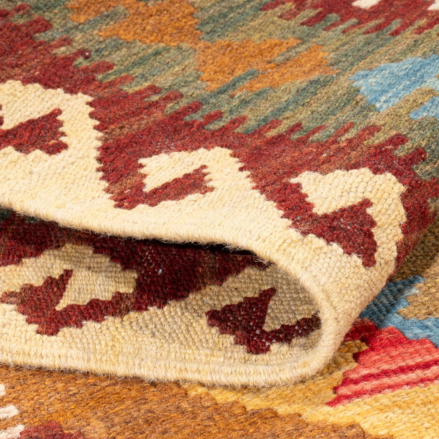 Tapis Kelim - Splash - 151 x 103 cm - multicolore