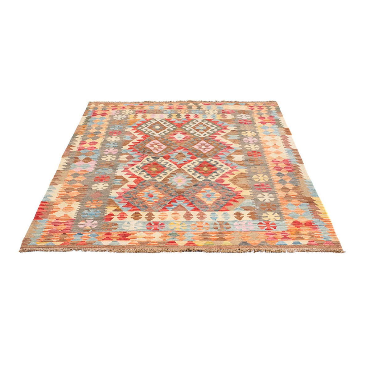 Tapis Kelim - Splash - 176 x 127 cm - multicolore