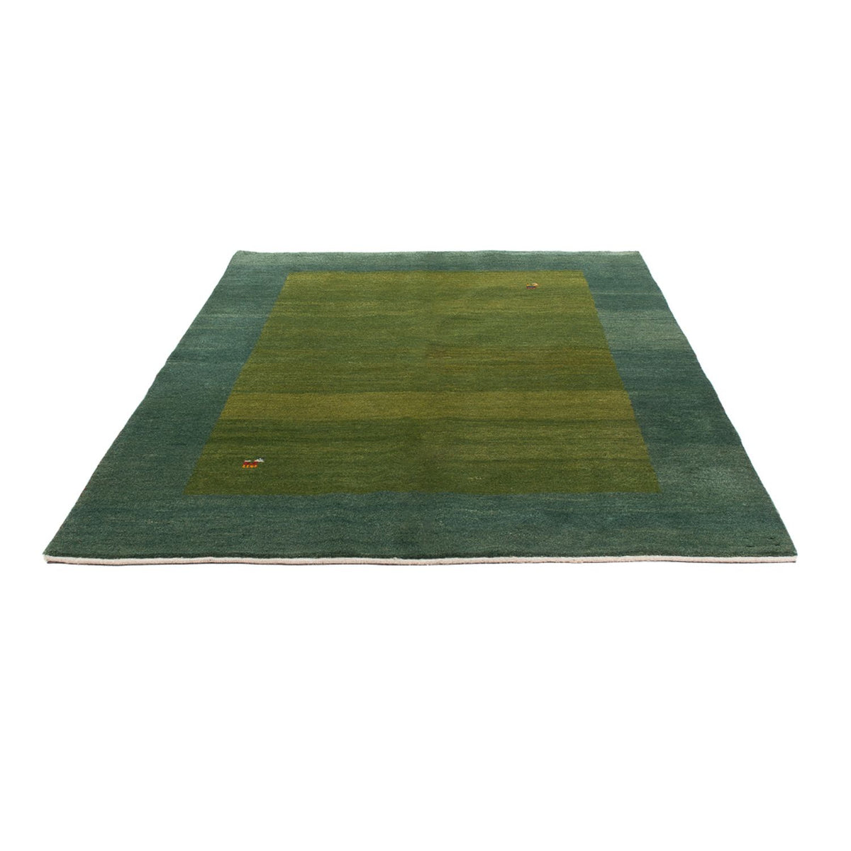 Tapis Gabbeh - Persan - 203 x 146 cm - vert menthe