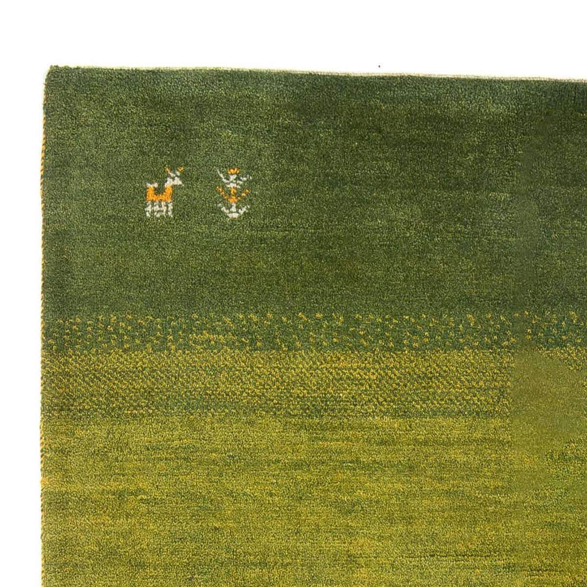 Tapis Gabbeh - Persan - 201 x 148 cm - vert