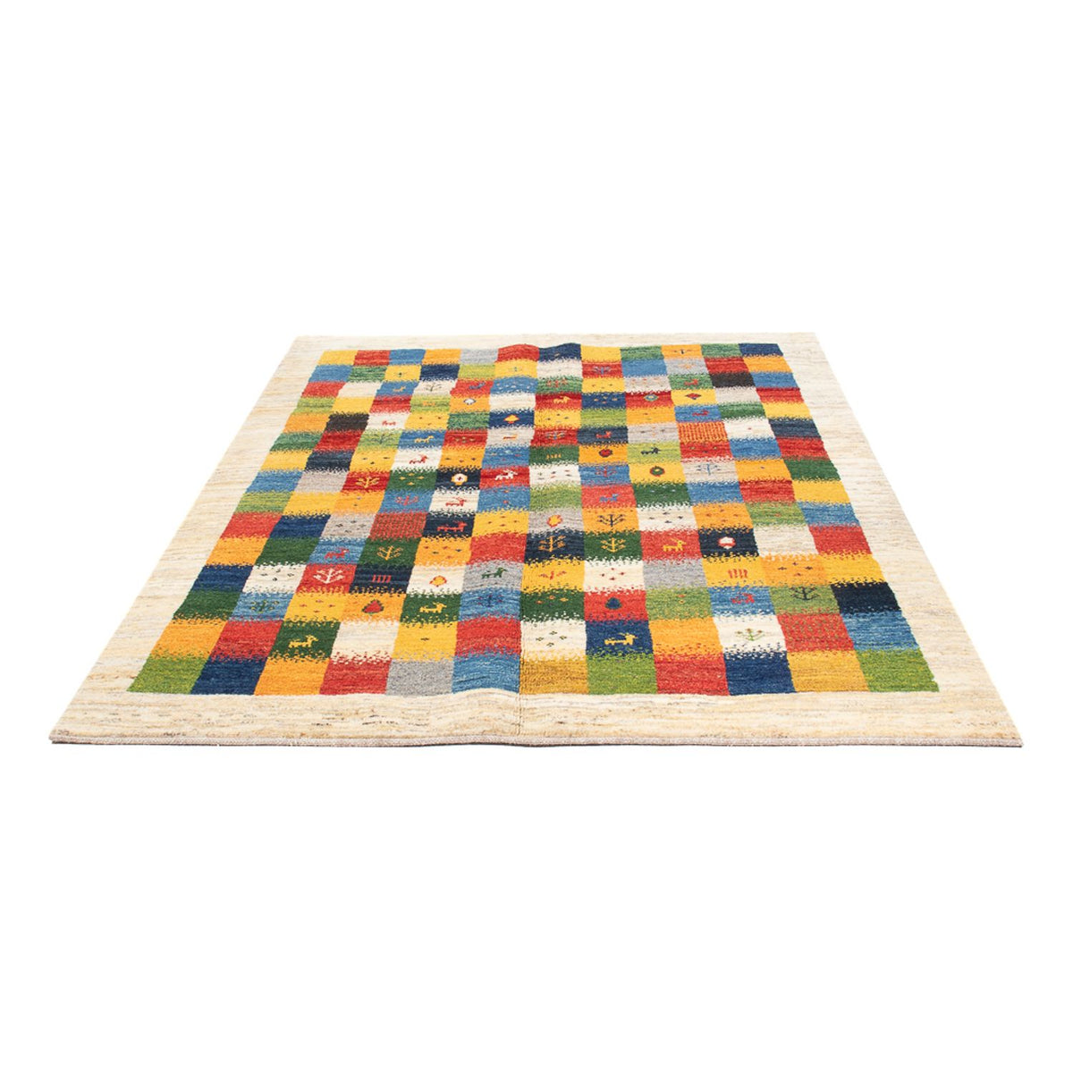 Tapis Gabbeh - Persan - 204 x 153 cm - multicolore