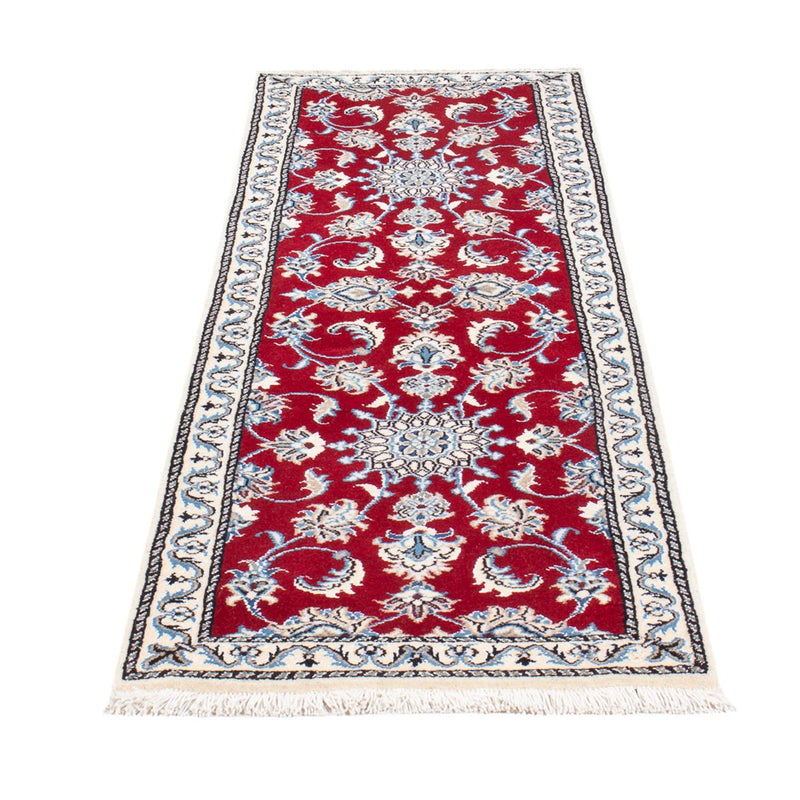 Tapis de couloir Tapis persan - Nain - 195 x 58 cm - rouge