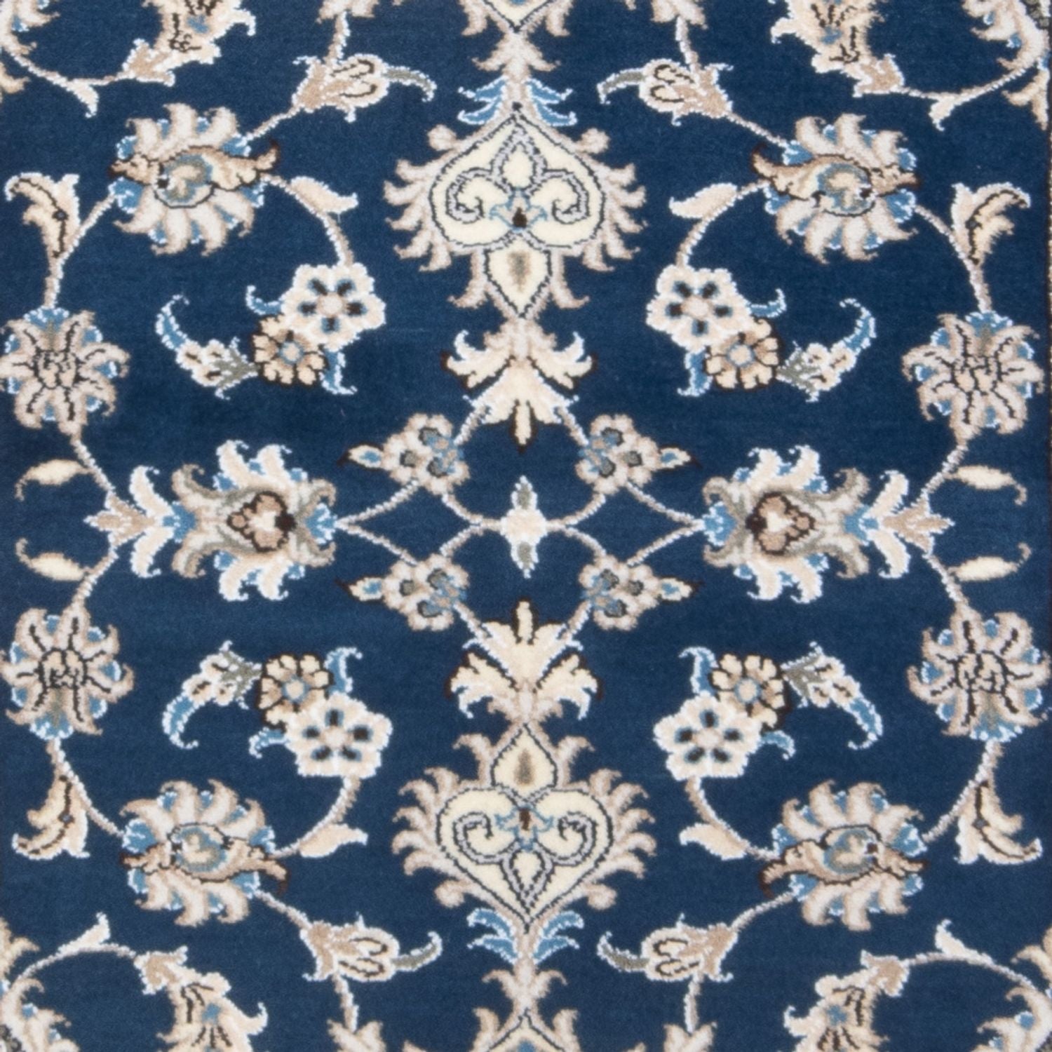 Tapis de couloir Tapis persan - Nain - 200 x 79 cm - bleu de mer
