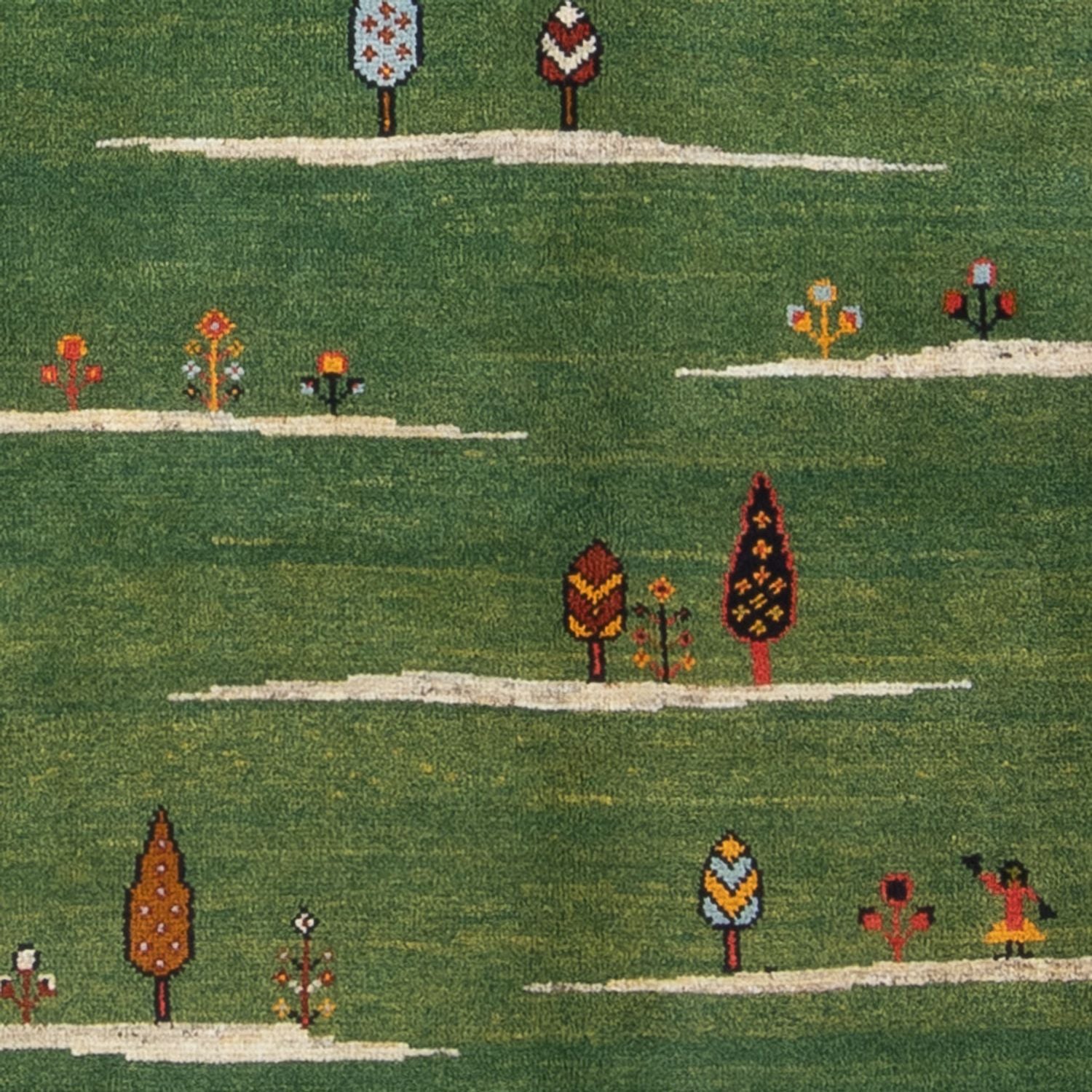 Tapis Gabbeh - Persan - 183 x 120 cm - vert