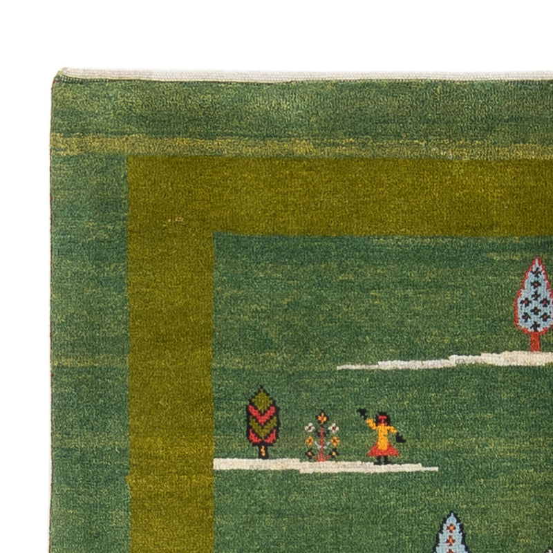 Tapis Gabbeh - Persan - 183 x 120 cm - vert