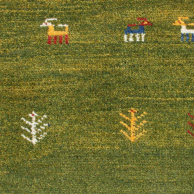 Tapis Gabbeh - Persan - 86 x 58 cm - vert