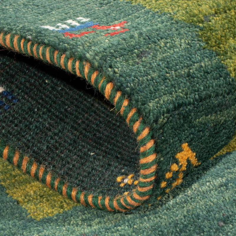 Tapis Gabbeh - Persan - 86 x 58 cm - vert