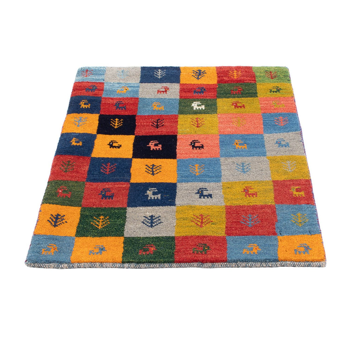 Tapis Gabbeh - Persan - 90 x 63 cm - multicolore