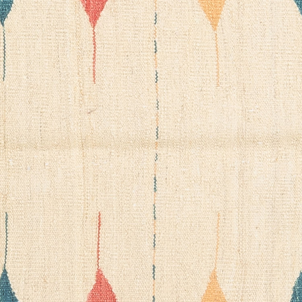 Tapis Kelim - Oriental carré  - 129 x 125 cm - vert menthe