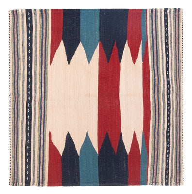 Tapis Kelim - Oriental - 136 x 125 cm - vert menthe