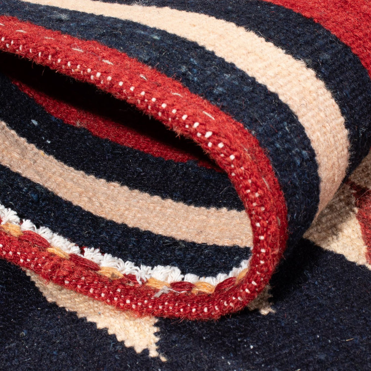 Tapis Kelim - Oriental carré  - 129 x 119 cm - vert menthe