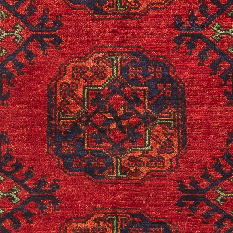 Tapis afghan - 136 x 82 cm - rouge