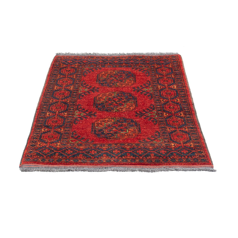 Tapis afghan - 136 x 82 cm - rouge