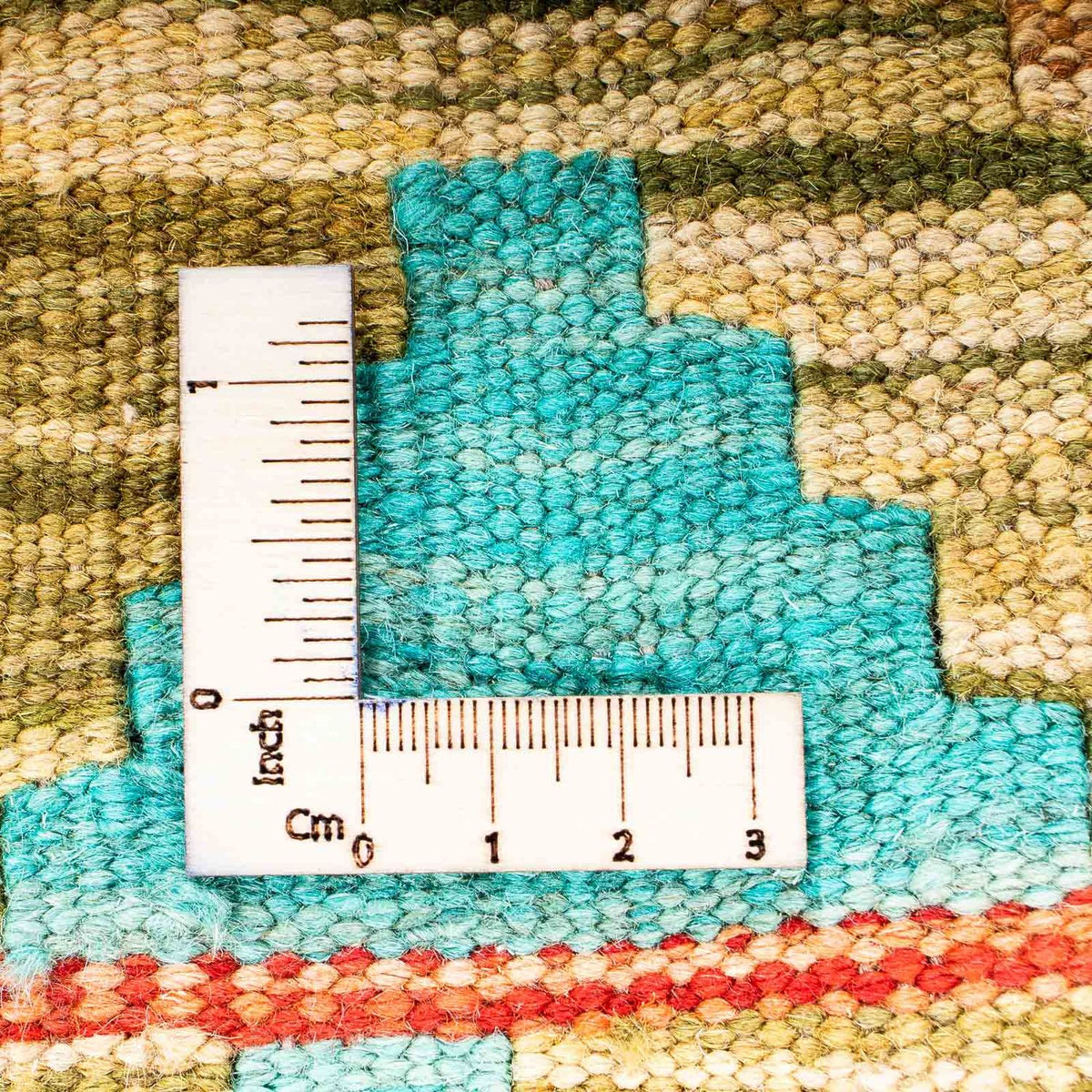 Tapis Kelim - Splash - 254 x 174 cm - turquoise