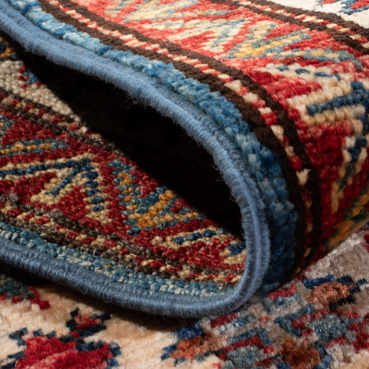 Tapis Ziegler - Kazak - 101 x 61 cm - bleu