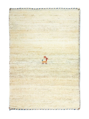 Tapis Gabbeh - Persan - 60 x 40 cm - beige