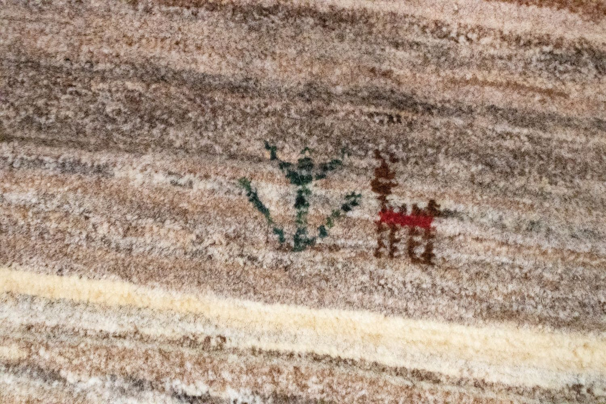 Tapis Gabbeh - Persan - 60 x 40 cm - marron