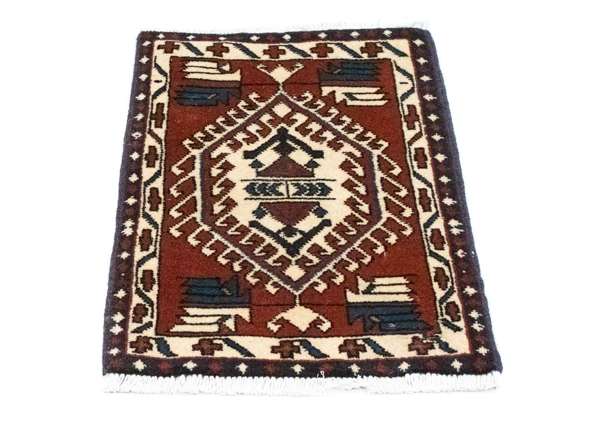 Tapis persan - Nomadic carré  - 54 x 40 cm - marron