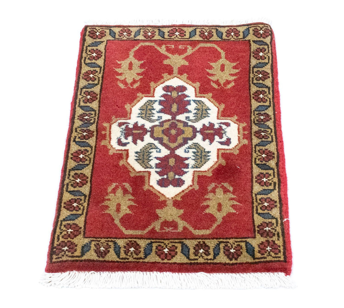 Tapis persan - Nomadic carré  - 54 x 40 cm - rouge