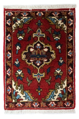Tapis persan - Nomadic carré  - 54 x 40 cm - rouge