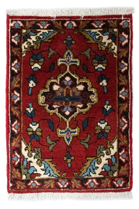 Tapis persan - Nomadic carré  - 54 x 40 cm - rouge