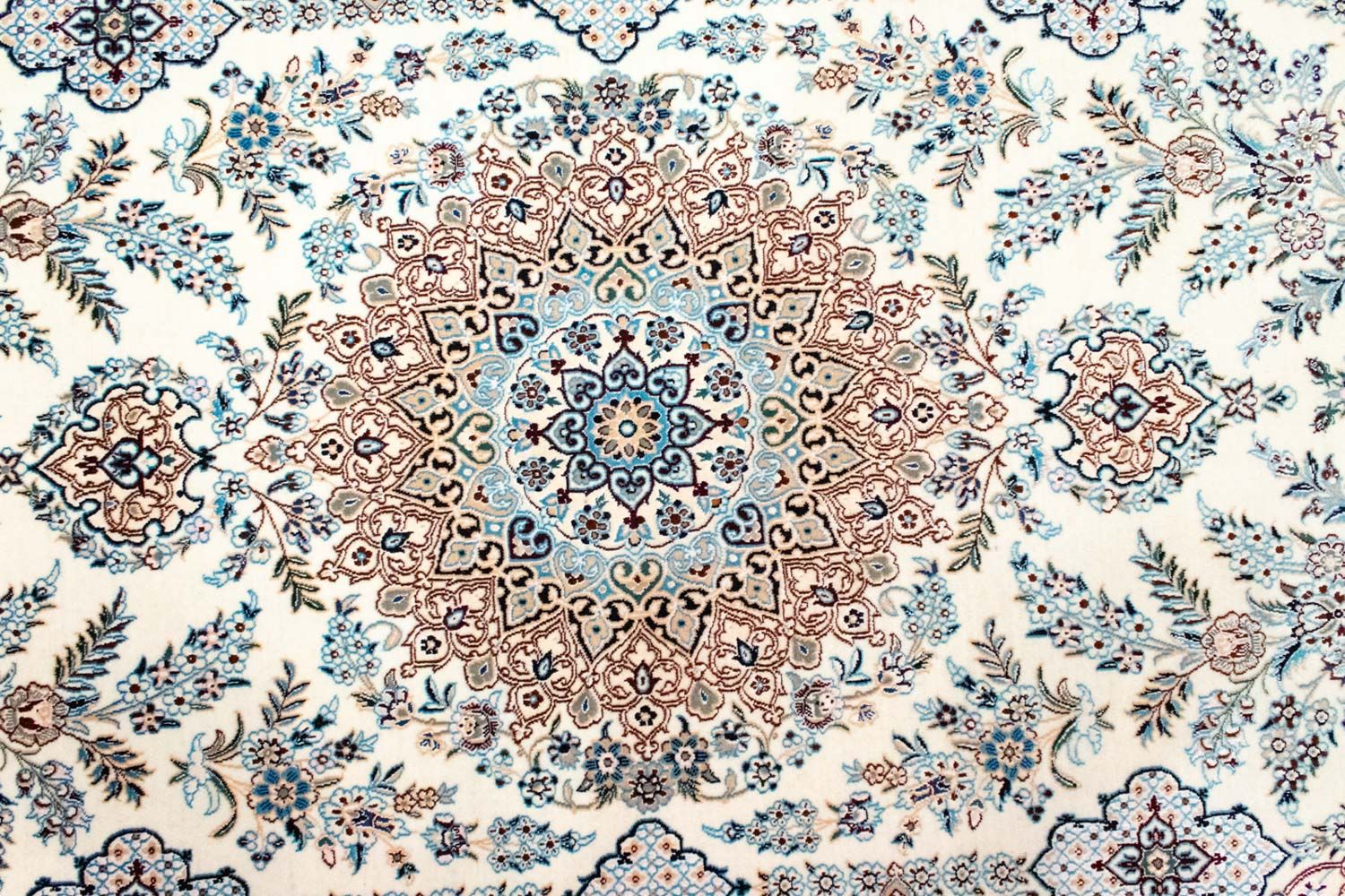 Tapis persan - Nain - Premium - 234 x 145 cm - blanc naturel