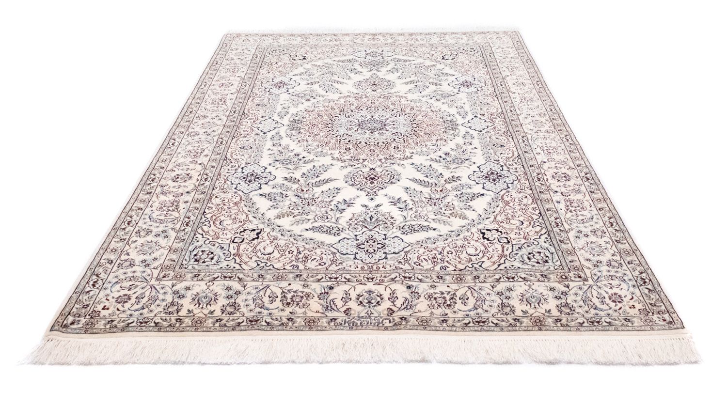 Tapis persan - Nain - Premium - 234 x 145 cm - blanc naturel