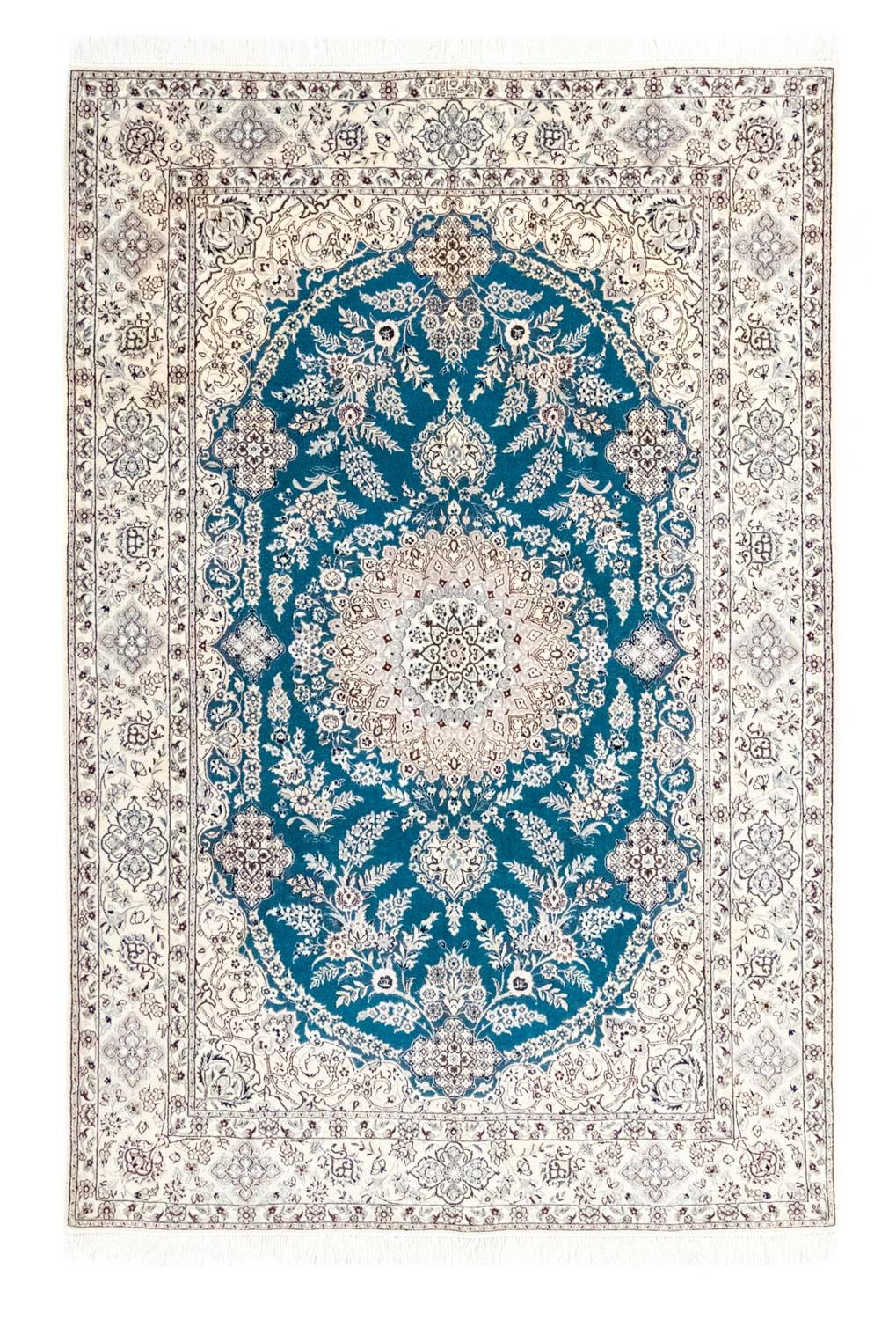 Tapis persan - Nain - Premium - 230 x 153 cm - turquoise