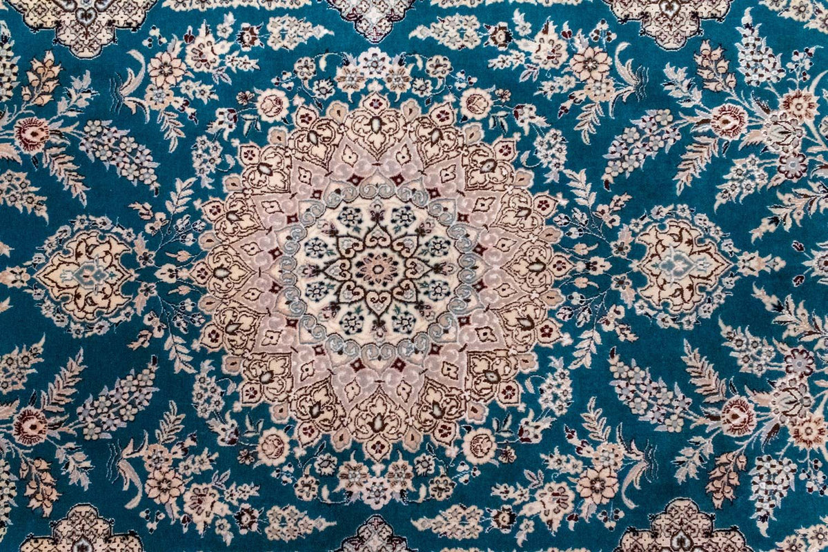 Tapis persan - Nain - Premium - 230 x 153 cm - turquoise