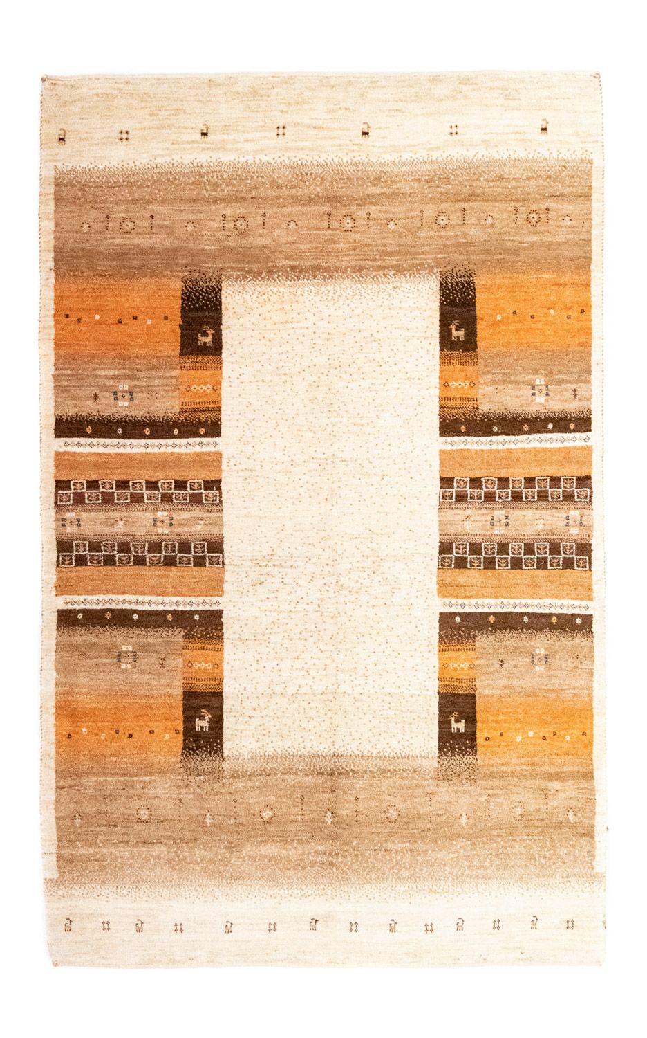 Tapis Gabbeh - Loribaft Persan - 257 x 160 cm - beige