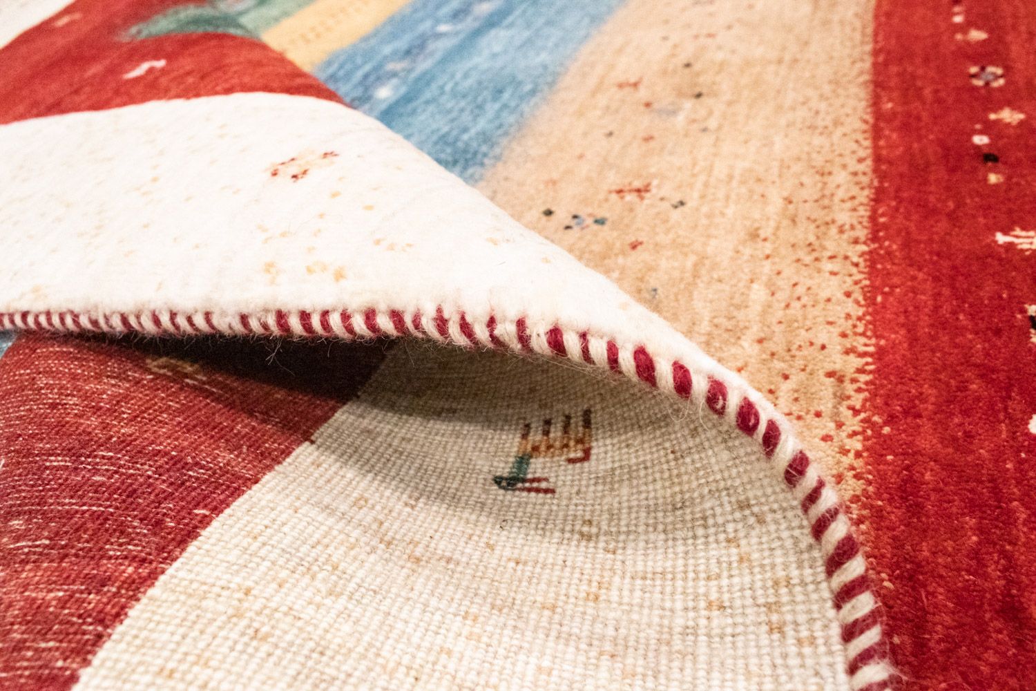 Tapis Gabbeh - Loribaft Persan - 252 x 170 cm - multicolore