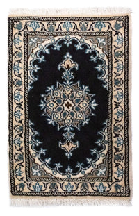 Tapis persan - Nain - 60 x 40 cm - bleu foncé