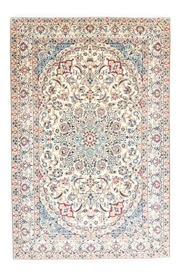 Tapis persan - Nain - Royal - 263 x 174 cm - blanc naturel