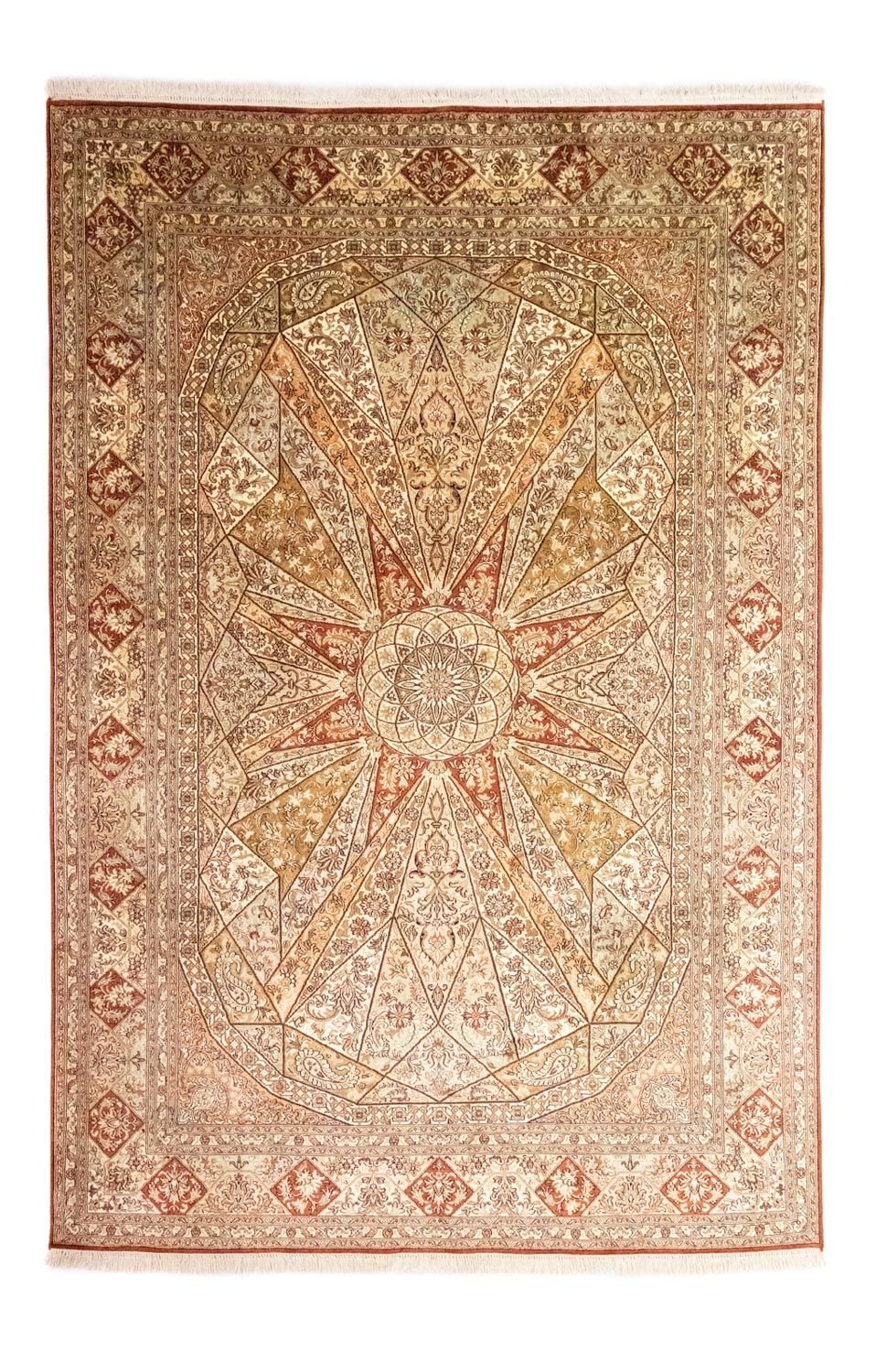 Tapis en soie - Soie du Cachemire - 270 x 185 cm - marron