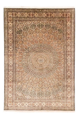 Tapis en soie - Soie du Cachemire - 280 x 185 cm - marron