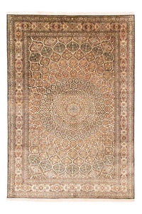 Tapis en soie - Soie du Cachemire - 280 x 185 cm - marron